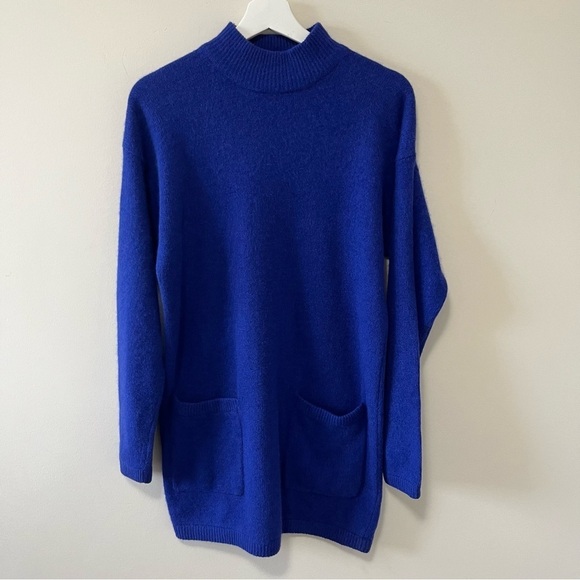 VINTAGE TOWN AND COUNTRY LAMBSWOOL ANGORA BLEND TUNIC SWEATER DRESS - Picture 1 of 7